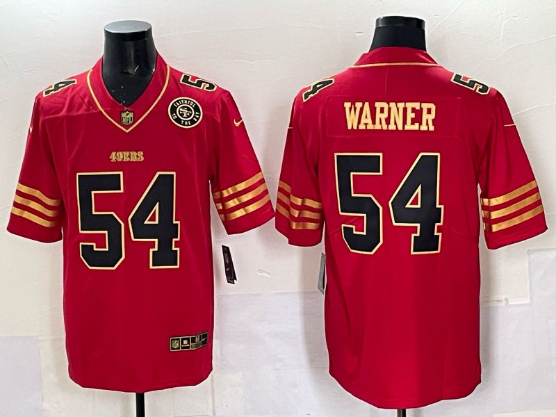 Men Nike San Francisco 49ers #54 Warner red Limited NFL 2025 Jersey 0054->san francisco 49ers->NFL Jersey